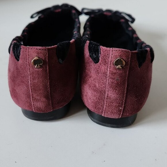 KATE SPADE | Kalani Flats Pointed Toe Red Black Sz 6.5M - Picture 4 of 5